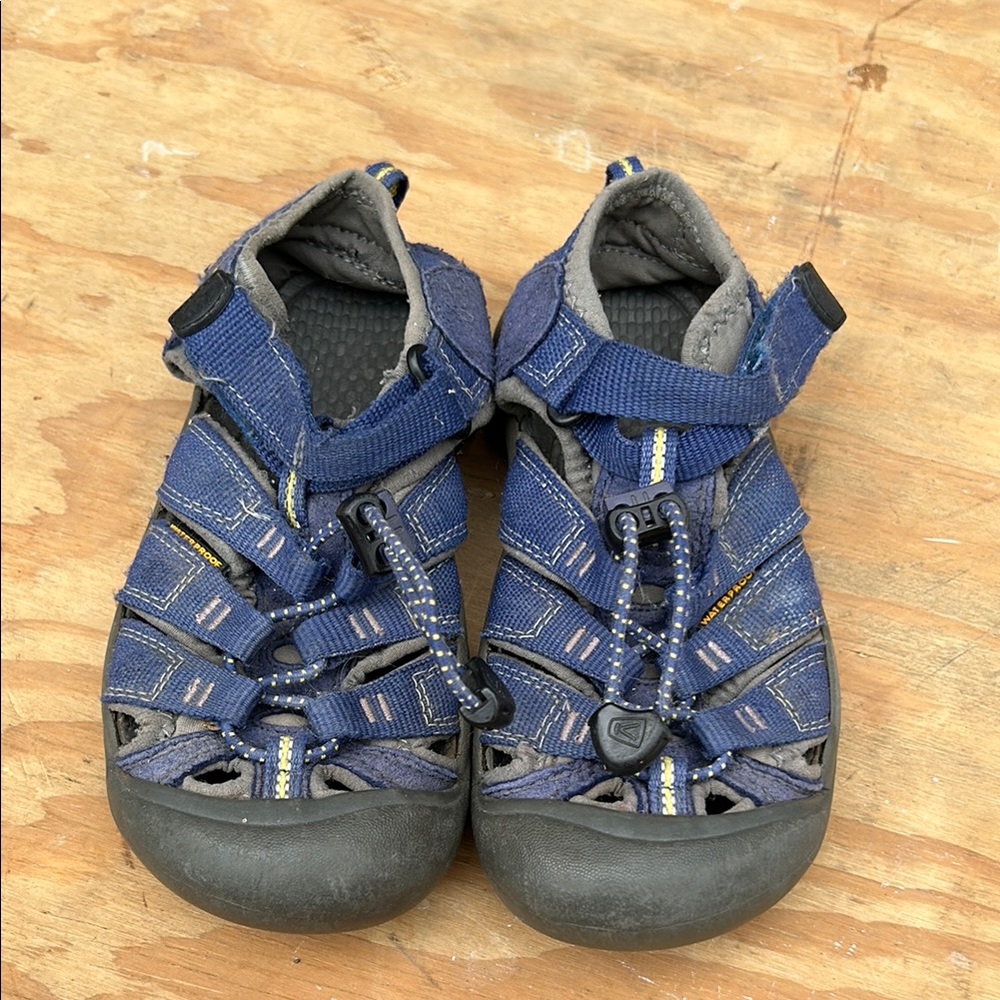 Keen Blue and Black Sandals with Protective Toe Cap